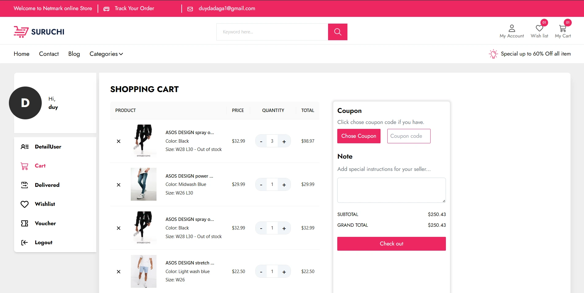 Cart Page